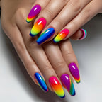 Long nail art patches with purple polka dots and a shiny, fashionable, individual and high-end feel. Detachable 24-piece nail ar Lootquake LLC