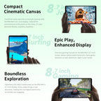 Teclast M50Mini, 8.7 Inches Tablet, 8 Cores, Android 14, 4g Phone Call, (6Gb+10Gb)16Gb Ram, 128Gb Rom, 1340X800, Unisoc T606, 13Mp+5Mp Lootquake LLC