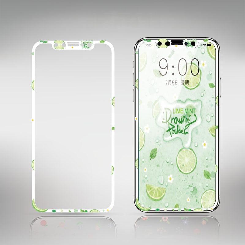 Flowers Screen Protector For iPhone 11 12 13 Pro Max Soft Edge Tempered Glass For iPhone XS MAX XR 13mini Lovely Protect Film Floral Design Tempered Glass Screen Protector For iPhone Stevvex