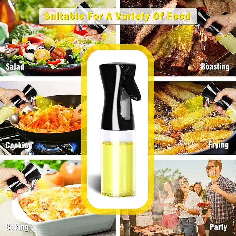200/300/500ml Oil Spray Bottle BBQ Cooking Olive Oil Sprayer Plastic Baking Oil
