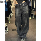 Pantalon Femme Autumn Winter Wide Leg Pants High Waisted Loose Jeans Woman Vintage Street Fashion Harajuku Y2K Pant Trousers Lootquake LLC
