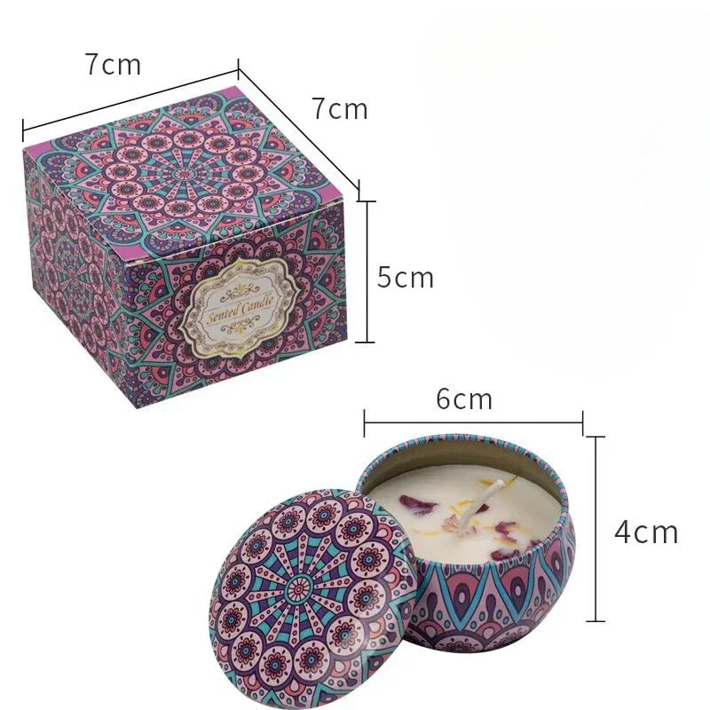 1Pcs/Box Scented Candle Set Gift Islamic Arabian Patterns Fragrance Candle Jar DIY Smokeless Couples Romantic Incense Candles Lootquake LLC