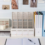 Detachable A4 Document Organizer - Desktop Bookshelf & File Holder, Durable PP Material, Office Supplies Storage Rack Lootquake LLC
