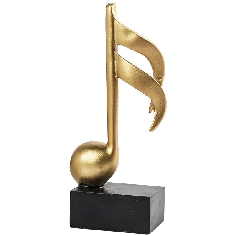 Musical Note Figurines Home Decoration Resin Golden Sculpture Home Decor Desk Piano Office TV Cabinet Ornaments Souvenirs Lootquake LLC