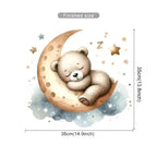 Cartoon Teddy Bear Tent Stars Wall Stickers for Kids Room Nursery Baby Room Decoration Wall Decals Room Interior