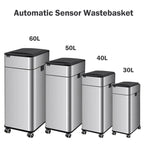 Smart Trash Can 20L 30 40 50 60 Liters Wastebasket Large Kitchen Garbage Cube Home Automatic Stainless Steel Garbage Bin Dustbin Lootquake LLC
