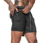 Men's Sport Shorts cool Double-deck Running Shorts - SJB-DIAMOND ELITES