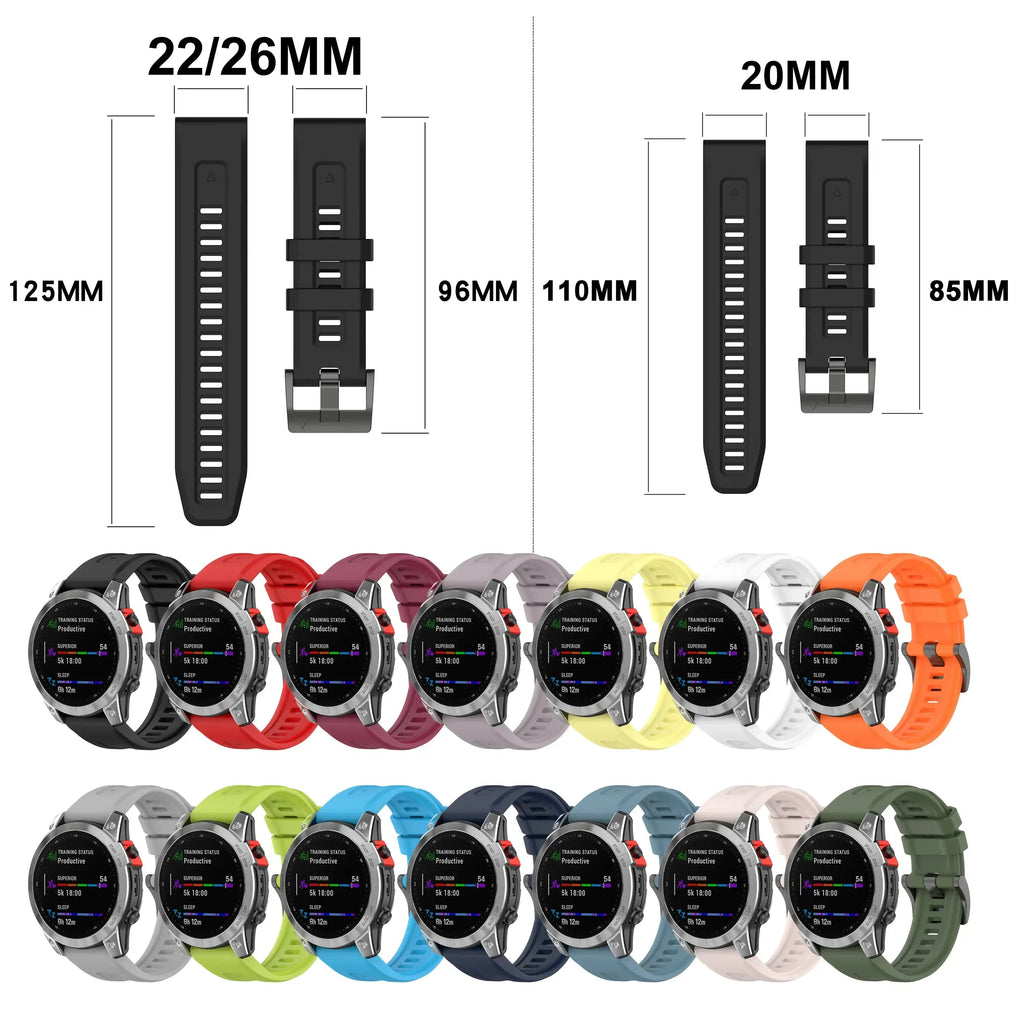 Garmin Silicone QuickFit Band - Durable, Stylish, Comfortable BandsCo Straps