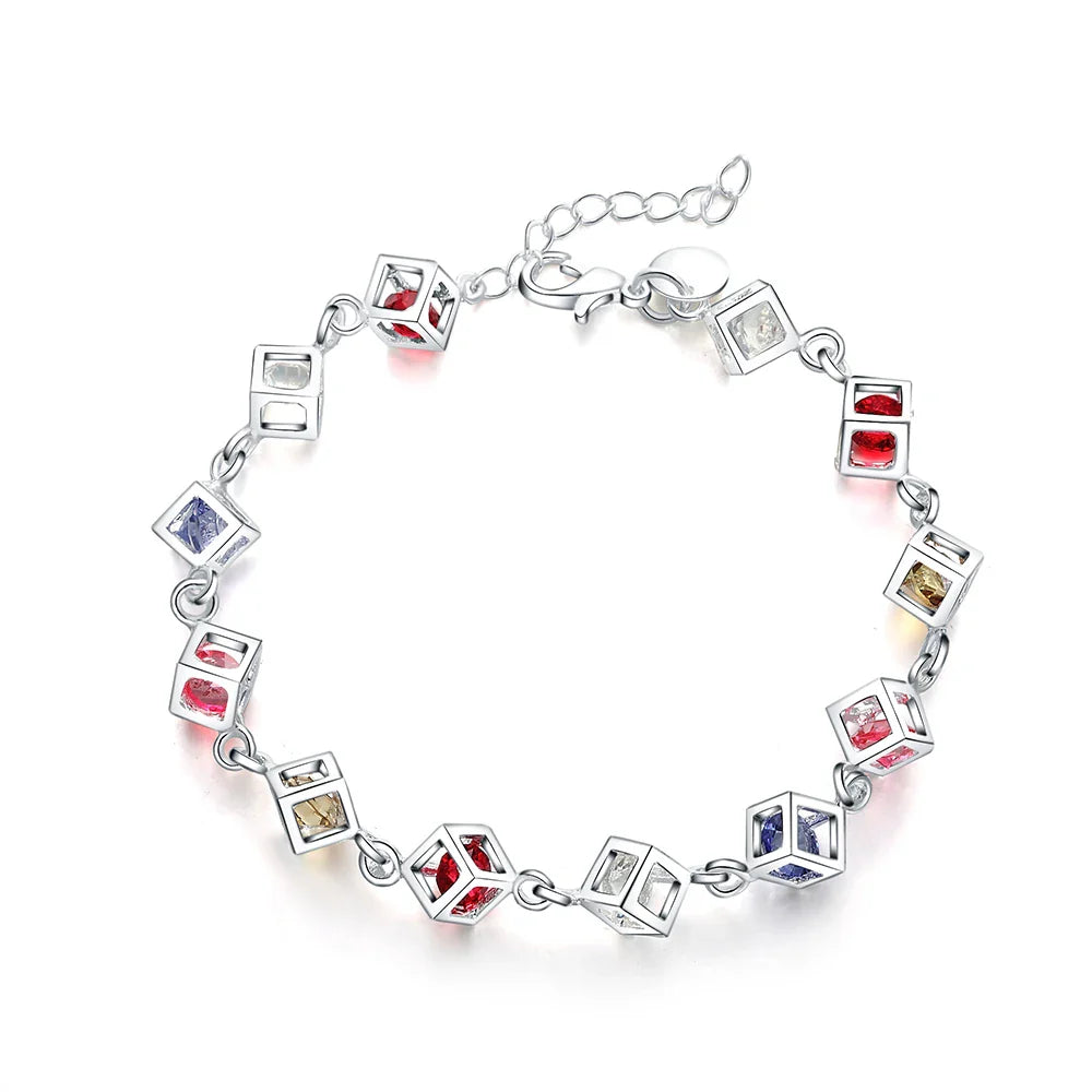 Fashion charm 925 Sterling Silver Bracelet for man woman Twisted rope chain fine jewelry Wedding party Christmas gift Lootquake LLC