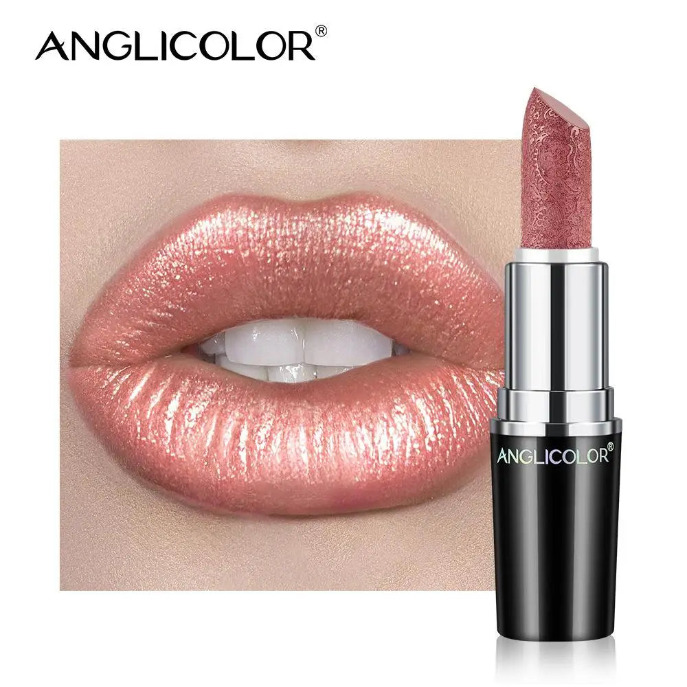 Fine Glitter Lipstick, Quicksand Gold Lipstick Non-sticky Non-fading Lipstick Pearlescent Long-lasting Silky Mermaid Lipstick Lootquake LLC