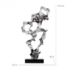 Abstract Art Sculpture Electroplating Transparent Resin Craft Model Modern Home Decor LivingRoom Office Desktop Statue Ornaments Lootquake LLC