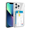 Transparent Shockproof Dual Card Slot Holder Phone Case For iPhone 13 12 11 Pro Max XR X XS Max 7 8 Plus 14Pro Wallet Transparent Soft Cover Card Storage Bumper Case For iPhone Stevvex