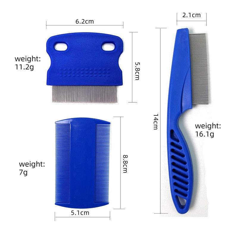 Dog Comb Remove Flea Hair Brush Hair Comb Puppy Cat Comb Dog Brush Multifunction Pet Grooming Dog Brush  Comb Pet Cat Puppy Dog Lice Comb Remover Stainless Steel Fine Teeth Pet Lice Flea Comb Stevvex