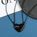 Father Mom Son Daughter Family Necklace Love Heart Puzzle Pendant Necklace Stainless Steel Jewelry for Women Mother's Day Gift
