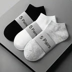 3/5/10PC Unisex Casual Plain Color Boat Socks Thin Breathable Comfy Anti Odor Sweat-absorbing Low Cut Ankle Socks For Men Women