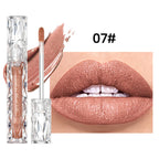 QIBEST Waterproof Diamond Shimmer Glitter Lipgloss Matte Liquid Lipstick Shiny Pearl Lip Glaze Long Lasting LipTint Women Makeup Lootquake LLC