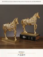 Resin Horse Sculpture, Animal Statue, European Style, Souvenir Gift, Living Room, Office, Study, Desktop Decoration, Gifts