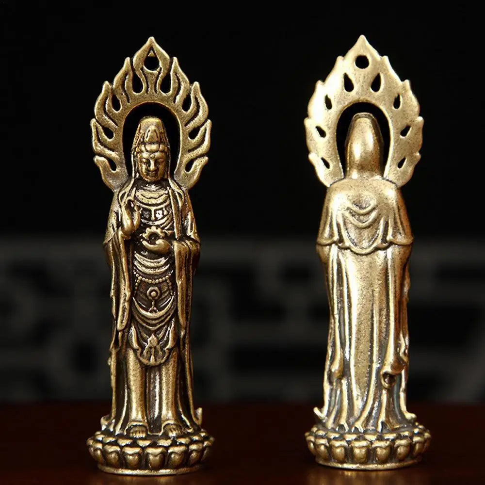 Kwan Yin Statues Buddha Figurine Craft 2.4 Inch Buddhist Avalokiteshvara Statue Chinese Feng Shui Sculpture Crafts Figurine Lootquake LLC