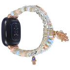 Fitbit Versa & Sense Beaded Elastic Band - Stylish Boho - SJB-DIAMOND ELITES