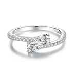 2025 New Shiny Zircon Ring Engagement Ceremony Women's Accessories Wedding Fashion  Jewelry Simple  Wholesale