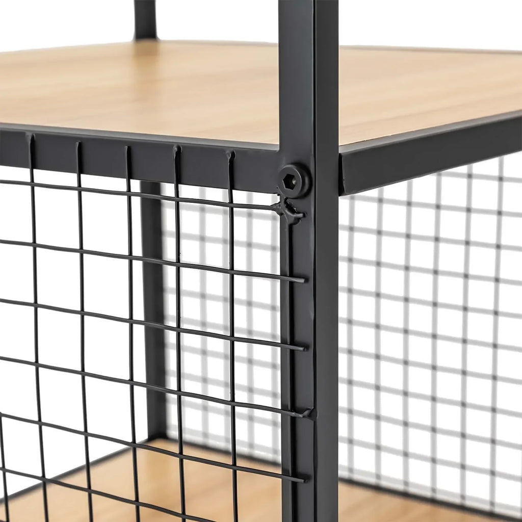 3-Tier Printer Stand Solid Wood & Iron, 44lbs Capacity, Space-Saving Design, Ideal for Office & Home Storage, Durable & Stylish Lootquake LLC