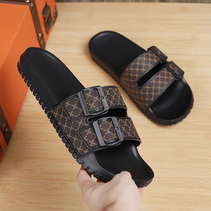 Brand Men Women Sandals Summer Designer Couple Cork Clogs Sandals Luxury Classic Unisex Mules Beach Slide With Adjustable Buckle Lootquake LLC