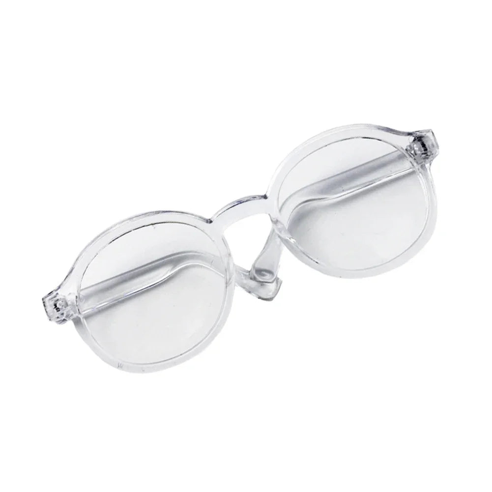 Labubu 6.5cm Transparent Plastic Glasses for 1/8 1/6 1/3 1/4 BJD for Labubu MSD Plush for EXO Doll Sunglasses Lootquake LLC