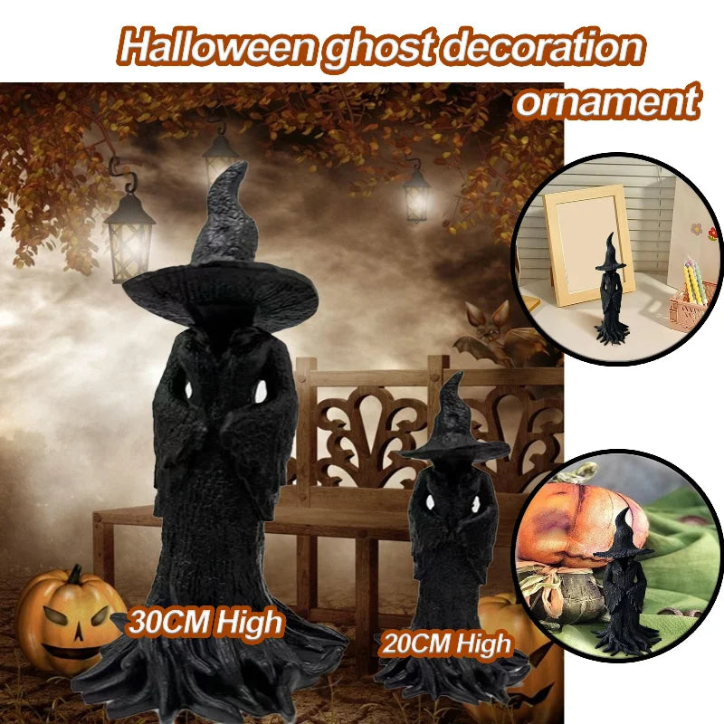 Halloween Witch Decoration Statue, Gothic Resin Sculpture Ornament, Retro Magician Decoration Craft, Dark Fantasy Decoration. Lootquake LLC