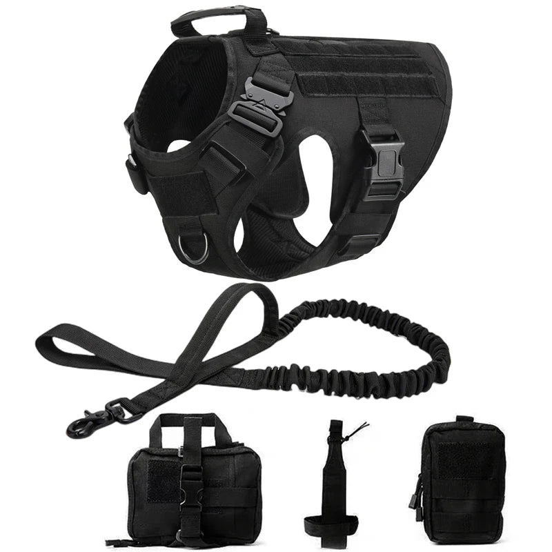 Tactical Military Vest Pet German Shepherd Golden Retriever Tactical  Training Dog Harness and Leash Set For All Breeds Dogs Pi-Mart