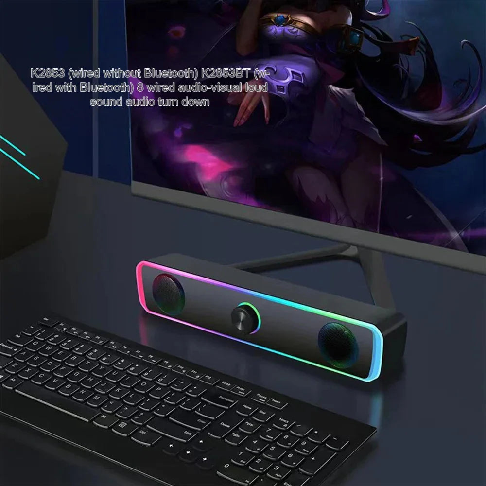 Bluetooth Speaker 4D Surround Soundbar Wired Computer Speakers Stereo Subwoofer Sound Bar for Laptop PC Theater TV Aux 3.5mm Lootquake LLC