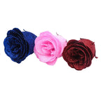 30pcs of 7cm Glitter spray artificial flower rose for Christmas gift hot Valentine DIY bouquet easter wedding Birthday decor Lootquake LLC
