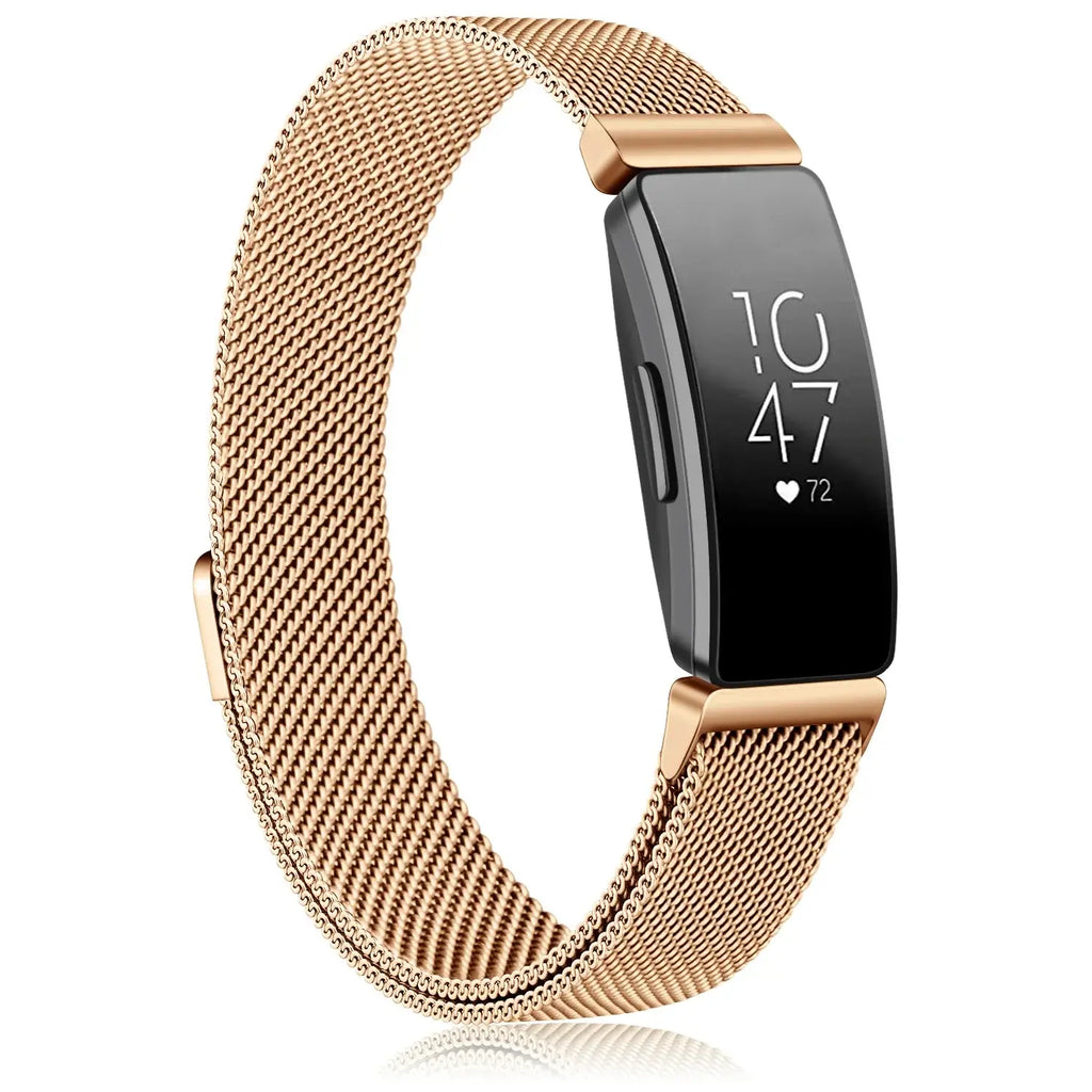 Fitbit Inspire 2, 1, HR Stainless Steel Magnetic Band - Mesh - SJB-DIAMOND ELITES