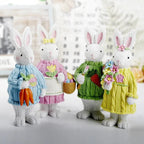 2023 New Easter Decoration for HomeResin Easter Bunny Rabbit Easter Craft Festival Bunny Ornament Decor Festival Egg Gifts Decor Lootquake LLC