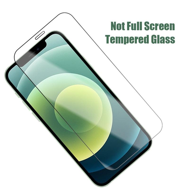 4PCS Full Cover Protective Glass For iPhone 11 12 13 14 Pro Max Screen Protector On iPhone X XR Xs Max 6S 7 8 Plus 13 Mini Glass Edge to Edge Coverage Ultra Clear Anti-Dust 9H Hardness Screen Protector Stevvex