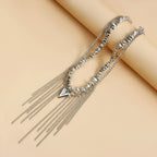 Fashion Heart Beaded Necklace for Women Boho Elegant Irregular Crystal Chain Y2K Choker Exquisite Party Gift Jewelry Accessories
