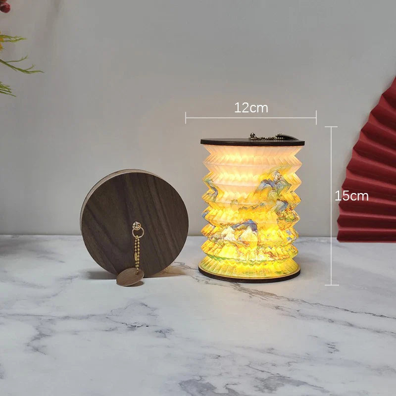 Foldable Table Lamp Touch Dimmable LED Portable Lantern Light USB Rechargeable Tent Read Bedroom Bedside Lantern Night Light Pi-Mart