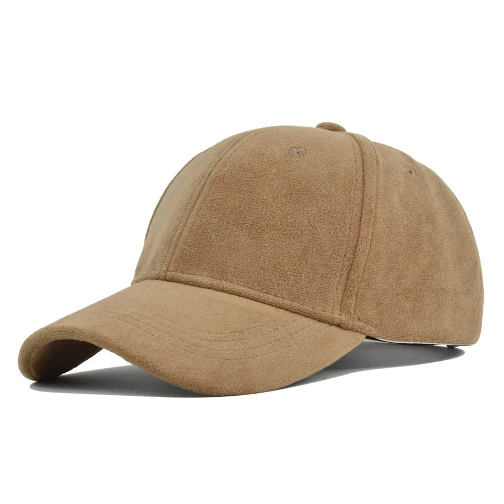 Solid Suede Retro Baseball Caps For Men Women Spring Autumn Street Snapback Hip Hop Hat Adjustable Faux Fur Sunscreen Visor Cap Lootquake LLC