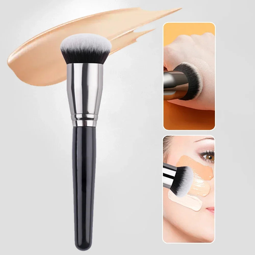 Black Foundation Make up Brush Cream Foundation buffing Makeup Brush Big Foundation Brush Synthetic Hair Face Makeup Tool Lootquake LLC