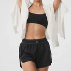 Comfort Breathable Black Cycling Shorts Summer Running Fitness New Leisure Sports Shorts Elastic High Waist Loose Yoga Shorts