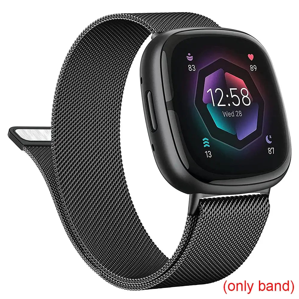 Fitbit Versa & Sense Magnetic Steel Band - Elegant Design - SJB-DIAMOND ELITES