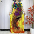 2024 Latest Muslim Sets Women Clothing Cotton Floral Loose Dashiki Long Dress African Abaya Dubai Traditional Islamic Clothing