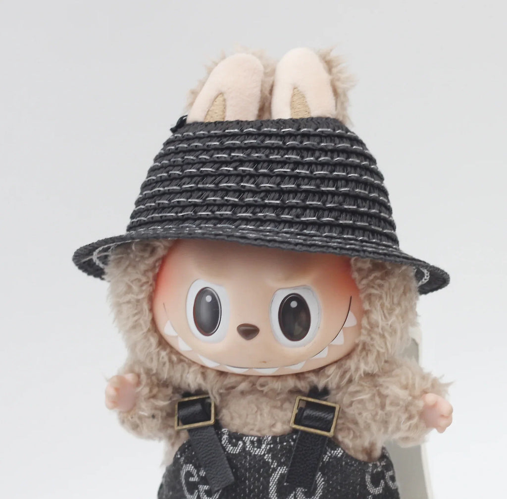 Labubu Hat Open Top Straw Hat Woven Hat Labubu Party Clothing Accessories Countryside Style Labubu Outfit for Sitting Party Lootquake LLC