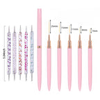 7/9/11/15/25MM Nail Liner Brush Set UV Gel Nail Brushes Kits 5pcs French Stripe Line Painting Drawing Flower Pen Manicure Tools