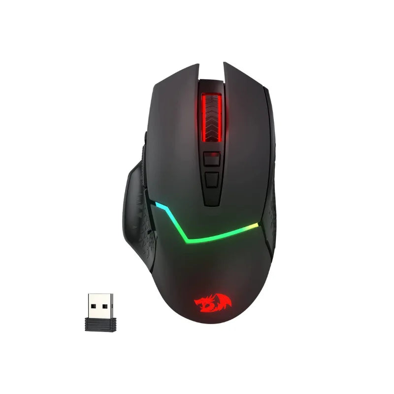 Redragon M690 PRO Wireless Gaming Mouse 8000 DPI Wired Mouse Rapid Fire Key 8 Macro Buttons for PC/Mac/Laptop, Black/White Mouse Lootquake LLC