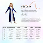 Girls Velvet Medieval Princess Dress Long Sleeve Renaissance Retro Robe Ancient Roman Long Dress for Halloween Carnival Party