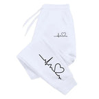 Heart Print Women's Sweatpants Jogging Pants THRIXINE
