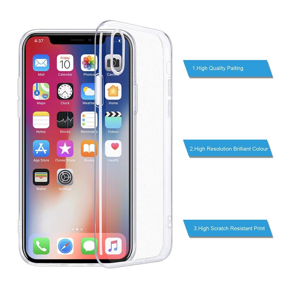 American Cars Phone Case For Iphone 13 12 11 Pro Max Mini Xs X Xr 8 7 Plus 6s 6 Se 2020 Transparent Cover Shockproof Scratch Resistant Phone Case Stevvex