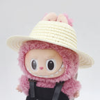 Labubu Hat Open Top Straw Hat Woven Hat Labubu Party Clothing Accessories Countryside Style Labubu Outfit for Sitting Party Lootquake LLC