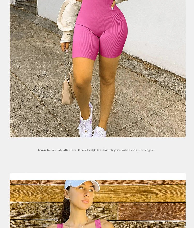 Seamless One-Piece Short Yoga Sportswear THRIXINE