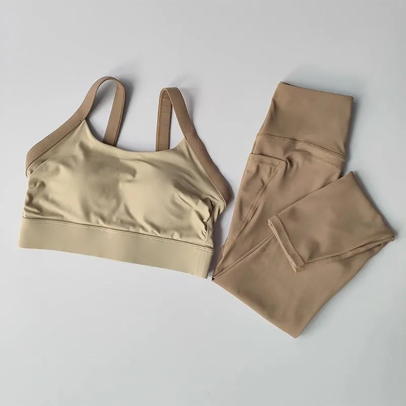ZenFlex 2PC Women's Yoga Set: Bra & Leggings Duo THRIXINE